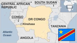 Map of DR Congo