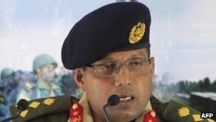 Bangladesh Army spokesman <b>Masud Razzaq</b> - _57982676_013751182-1