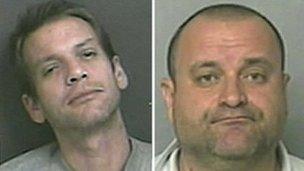 Laurence Kilby (l) and Vladan Vujovic were both jailed for 18 years - _62447928_kilby2