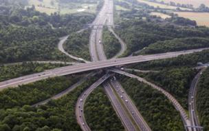 M25 motorway from above