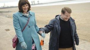 Alexandra Roach and James Corden