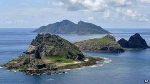 Islands in the East China Sea, called Senkaku in Japanese and Diaoyu in Chinese