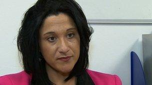 Louise Humby Image caption Ms Humby wants more support to help ex-offenders find work - _72452139_72452123