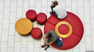 People sitting on a chair