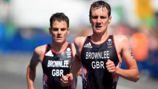 Jonny Brownlee and Alistair Brownlee