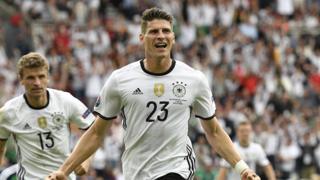 Germany's Mario Gomez headed the only goal of the match
