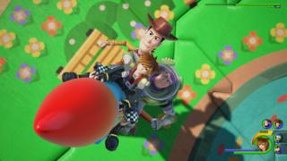 Kingdom Hearts III characters Sora, Woody and Buzz Lightyear