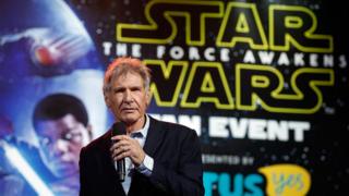 Harrison Ford at a Star Wars event
