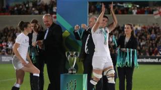 England receive runner-up medals