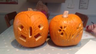 Katie and Lucy's pumpkins