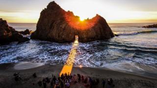 Keyhole Arch, Pfeiffer Beach, Big Sur, California, USA