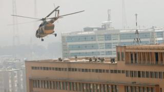 afghan commandos on the roof