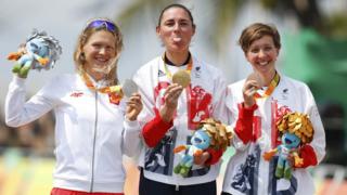 Dame Sarah Storey and Crystal Lane