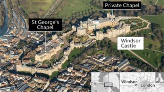 Aerial view of Windsor Castle
