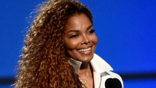Janet Jackson accepts the music dance visual award at the BET Awards in Los Angeles on 28 June 2015