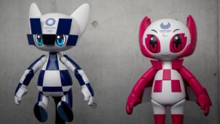 Mascots of the 2020 Tokyo Olympic games.