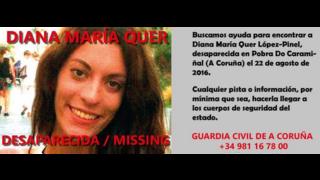 Página de Facebook de búsqueda de Diana Quer.