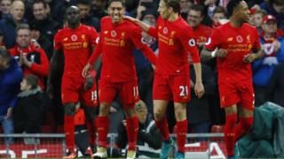 Liverpool celebrate a goal