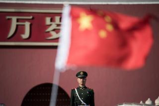 A paramilitary guard stands at the gate of the Forbidden City ahead of the upcoming opening sessions of the Chinese People's Political Consultative Conference (CPPCC) and the National People's Congress (NPC) in Beijing on 1 March 2017