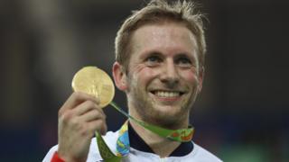 Jason Kenny with keirin gold medal