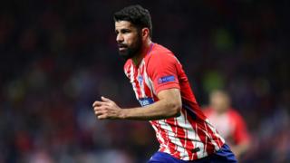 Diego Costa of Atletico Madrid in action during the UEFA Europa League Semi Final second leg match between Atletico Madrid and Arsenal FC at Estadio Wanda Metropolitano on May 3, 2018 in Madrid, Spain.