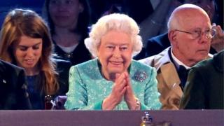 The Queen smiling