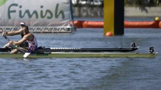 Mahe Drysdale and Damir Martin in sculls final