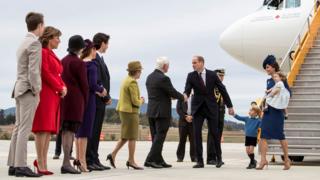 The Duke and Duchess of Cambridge, Prince George and Princess Charlotte arrive