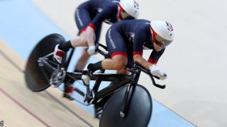 Gold medallists Sophie Thornhill and Helen Scott competing in the women's B 1,000m time trial at the Rio Paralympics.