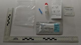 A counterfeit coronavirus testing kit