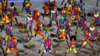 Brazilian dancers take over in a whirl of colour and music