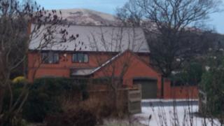 Hill covered in snow