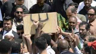 Mourners carry the casket of Abdirahman Abdi in Ottawa, Canada. Photo: 29 July 2016