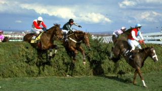 Riders jumping The Chair
