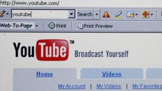 Screen shot of YouTuve