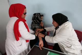 An Afghan drug addict receives medical treatment at Addiction Recovery Center (ARC) in Herat, Afghanistan, 13 February 2017