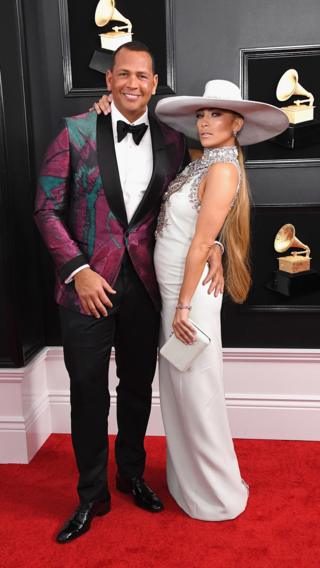 Alex Rodriguez and Jennifer Lopez on the red carpet