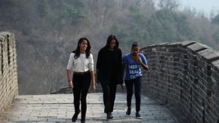 But there are some perks to being the daughters of the president - Sasha and Malia got to go on some really cool trips with their parents like this one to China.