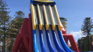 World’s tallest inflatable slide