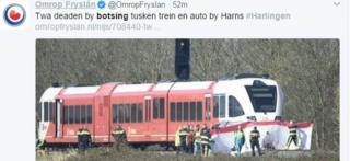 Tweet on two deaths near Harlingen