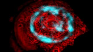 Saturn's Northern Lights close up