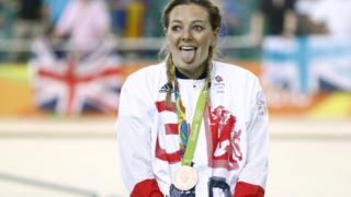 Katy Marchant with bronze medal