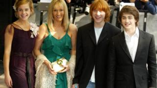 Emma Watson, J.K. Rowling, Rupert Grint and Daniel Radcliffe