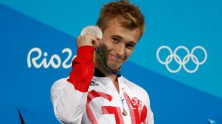 Jack Laugher with silver medal
