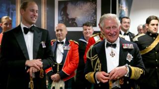 The Prince William and his father Prince Charles
