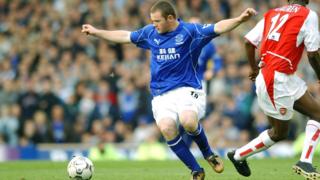 Wayne Rooney playing for Everton in 2002