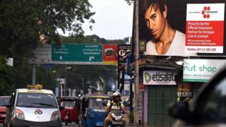 Poster showing Enrique Iglesias in Colombo on 27 December 2015