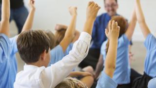 Children in school.