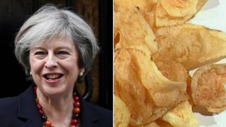 Theresa May and some crisps
