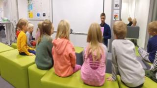 children learning in school
